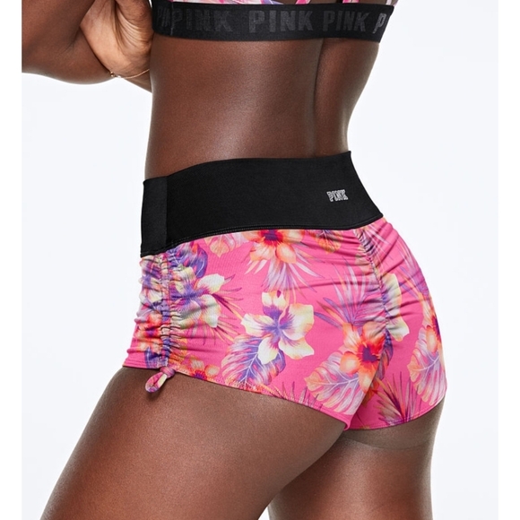 PINK Sport Gym to Swim Ruched Back Shortie, XS, Pink/Black, NWT - Picture 7 of 12